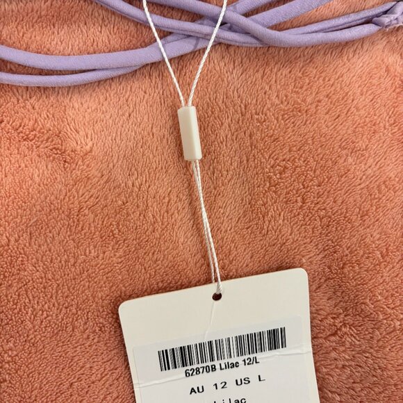 Selfie Leslie Medellin Gathered Detail Side-Tie Wrap Dress Lilac - Picture 4 of 6